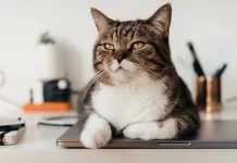 mačka na stolu